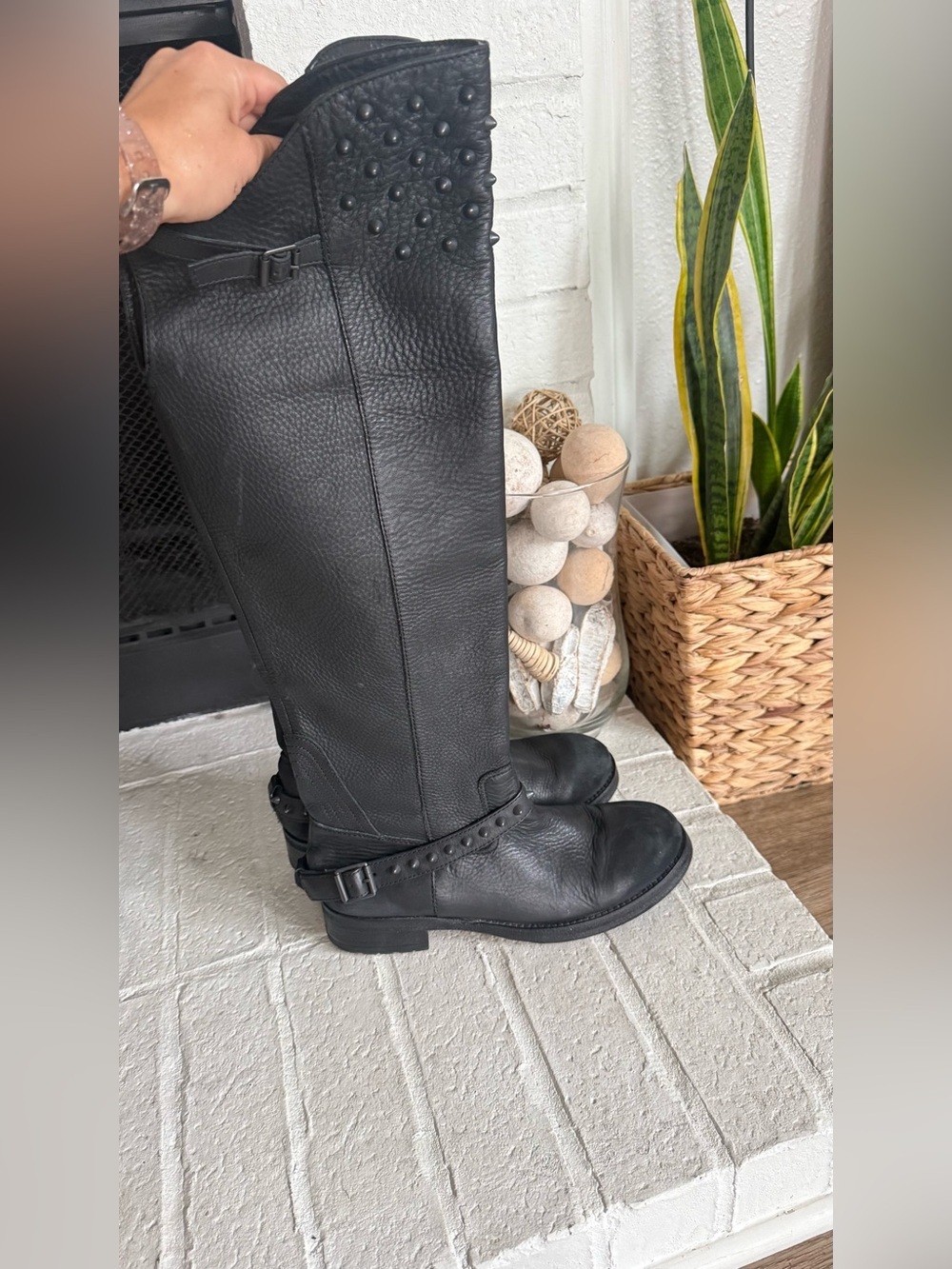 Ash over the knee studded Boots 8-8.5 39